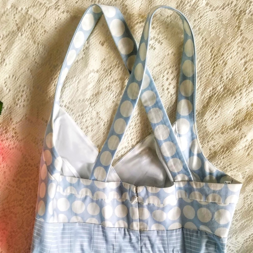 Sale!☆ Calvin Klein White Blue Polka Dot Dress - Picture 8 of 8